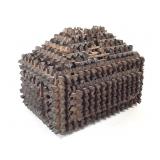 Interlocking Crown of Thorns Wood Folk Art Box