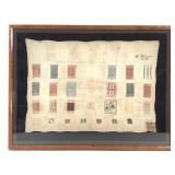 1831 Embroidery Sampler Signed E. Jï¿½ger, Framed