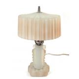 Art Deco Pressed Glass Boudoir Lamp c.1930-40