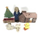 Painted Wood Folk Art 6 Pcs