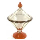 Vtg Candy Dish w Orange Base