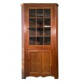 Antique American Cherry Corner Cupboard
