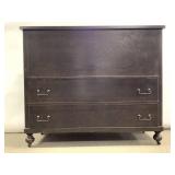 Blanket Chest w 2 Drawers Dark Figured Oak
