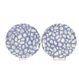 J&G Alcock Flow Blue Eqyptian Marble Plates