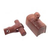 2 Pipestone Talisman Charm Beads 19th C