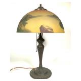 Bryant Table Lamp Back Painted Glass Shade