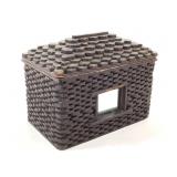 Rare Circle Carved Tramp Art Dresser Box