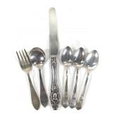 97gr Sterling Silver 5Pcs Child Size Utensils