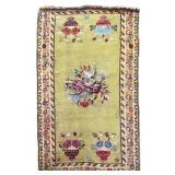19th Century Yellow American Pile Rug 60" x 40"