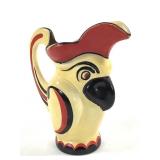 1930s Ditmar Urbach Czech Pottery Parrot Pitcher