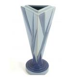 Roseville Big Blue Triangle Futura Vase