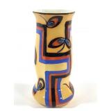 Czech Art Deco Slip Decorated Vase