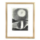 Martha Armstrong Charcoal Drawing 20th C