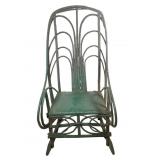 Antique Twig Rocking Chair w Old Green Paint