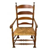 Early New England Rush Seat Armchair