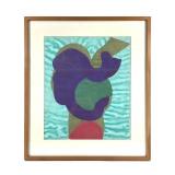 Wm Itter Abstract Form, Framed Watercolor