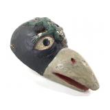 Mexican Bird Mask Carved & Painted Wood