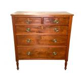 Early 19th C Federal 2 Over 3 Chest of Drawers