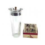 The Itter Martini Pitcher & Painted Shot Glasses