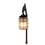 Art Deco Standing Lamp w Glass Shade