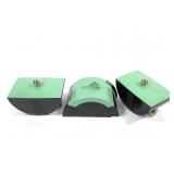 3 Bakelite Art Deco Dresser Boxes 1933 GE