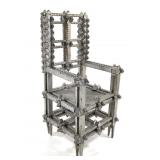 Tramp Art Crown of Thorns Tabletop Chair