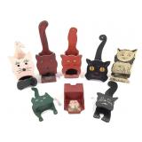 Folk Art Cat Matchbox Holders