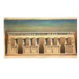 Antique Pastel Eqyptian Temple Elevation