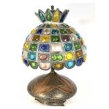 Table Lamp w Glass Bubble Mosaic Shade