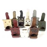 9 Folk Art Cat Matchbox Holders