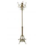 Antique Brass Coat & Hat Rack