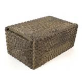 Tramp Art Treasure Box w Oblique Top Design