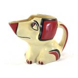 Erphila Czech Ceramic Dog Pitcher Art Deco