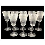 1935 La Furiste Clear Goblets Glastonbury Lotus