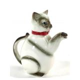Siamese Cat Teapot 1950-60s Japanese Kasuga Ware