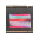Mary Restieaux c. 1984 Silk Ikat Weaving Framed