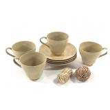 Etruria Demitasse Set w Nut Shape S&P