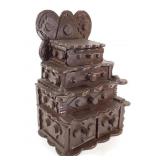 Folk Art Stacked Drawer Dresser / Desk Box