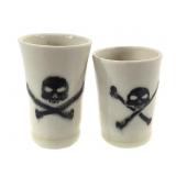Skull & Bones Ceramic Shot Glasses