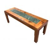 Wm Itter Coffee Table w Marble Inset