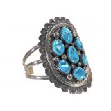 Sterling Turquoise Cuff Bracelet 50g TW