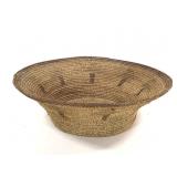 Coiled Basket Bowl w/ Rectangle Pattern