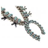 Zuni Squash Blossom Needlepoint Necklace