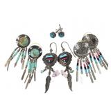 4 Pr Sterling Earrings 17.4g TW