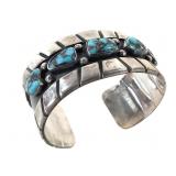 Sterling & Turquoise Cuff 72.8g TW