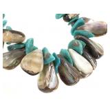 Abalone & Turquoise Bead Necklace