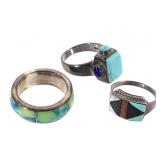 3 Rings Turquoise Coral MOP +