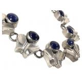 Lapis Sterling Butterfly Artist Made Necklace 210g