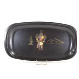 Couroc Hummingbird Kachina Inlay Phenolic Tray