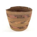 Northwest Coast Finely Twined Polychrome Basket
